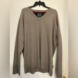 WOOLRICH merino wool v-neck sweater 2XL big and tall